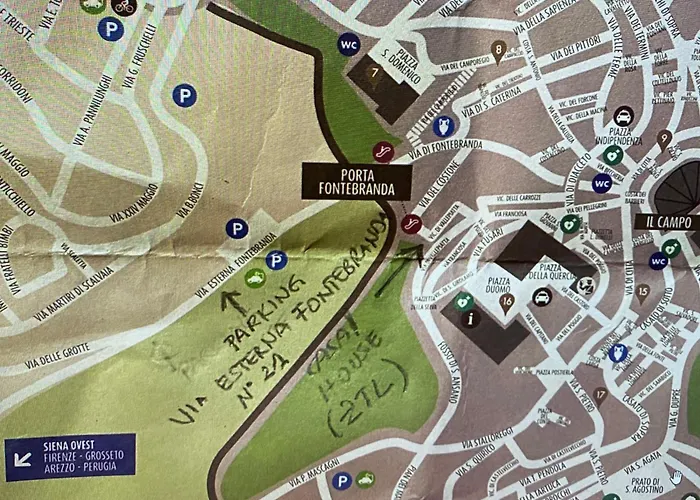 Apartman Loft Vicolo Di Vallepiatta 2 Min Piazza Del Campo Con Parcheggio Siena